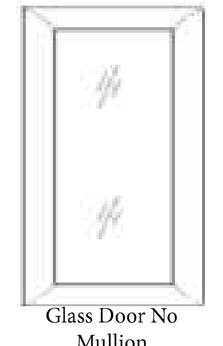 36" Glass Door – Wall, With Mullion | Estate Brown Shaker | W1536MGD